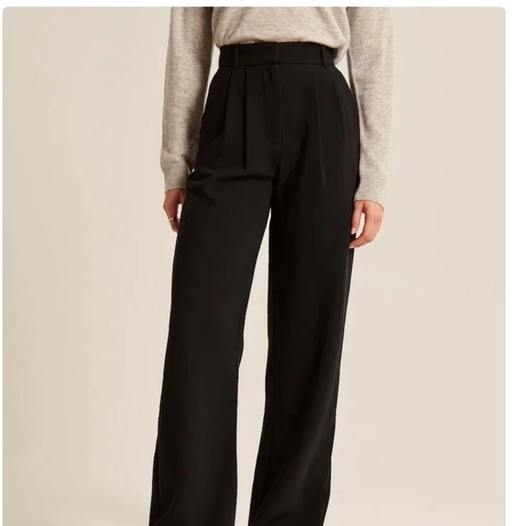 Daisy Grace Pants - Daisy Grace- Black Wide Leg High-Waisted Trouser Pant